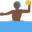 man playing water polo, dark skin tone